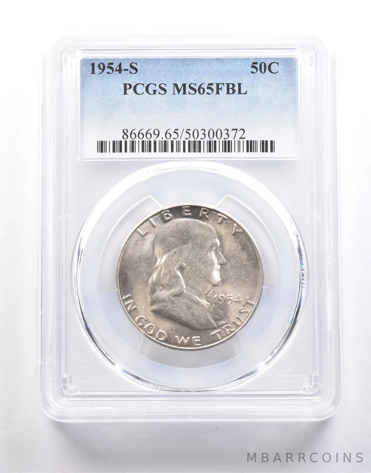 1954-S Franklin Half Dollar MS65 FBL PCGS a6703