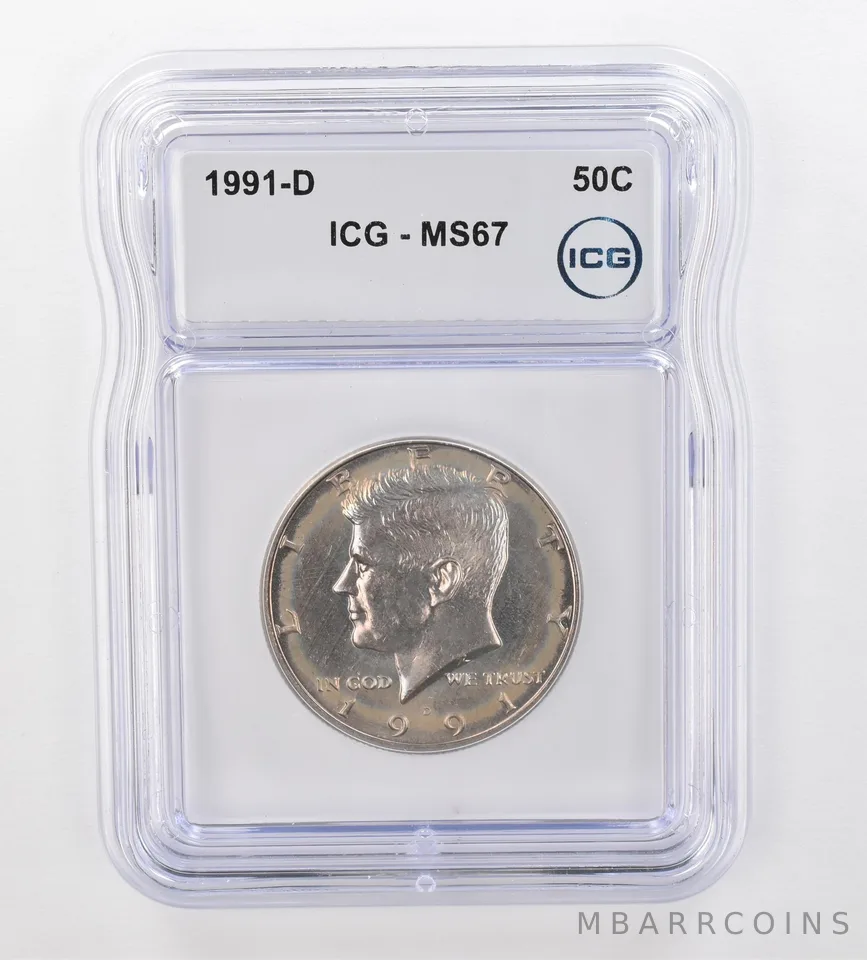 1991-D Kennedy Half Dollar MS67 ICG Beautiful Tone *0882