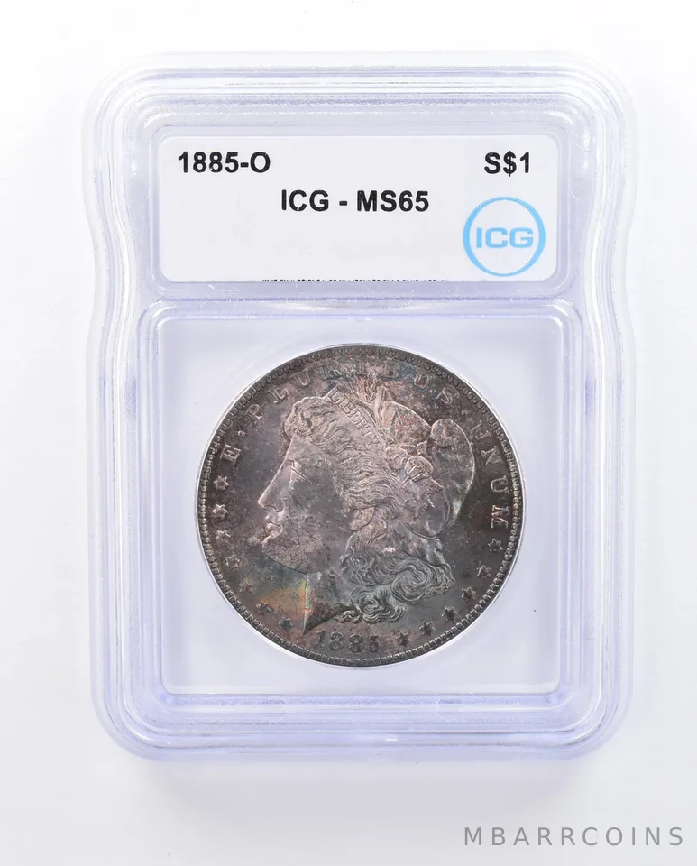 1885-O Morgan Silver Dollar MS65 ICG Beautiful Tone *3699