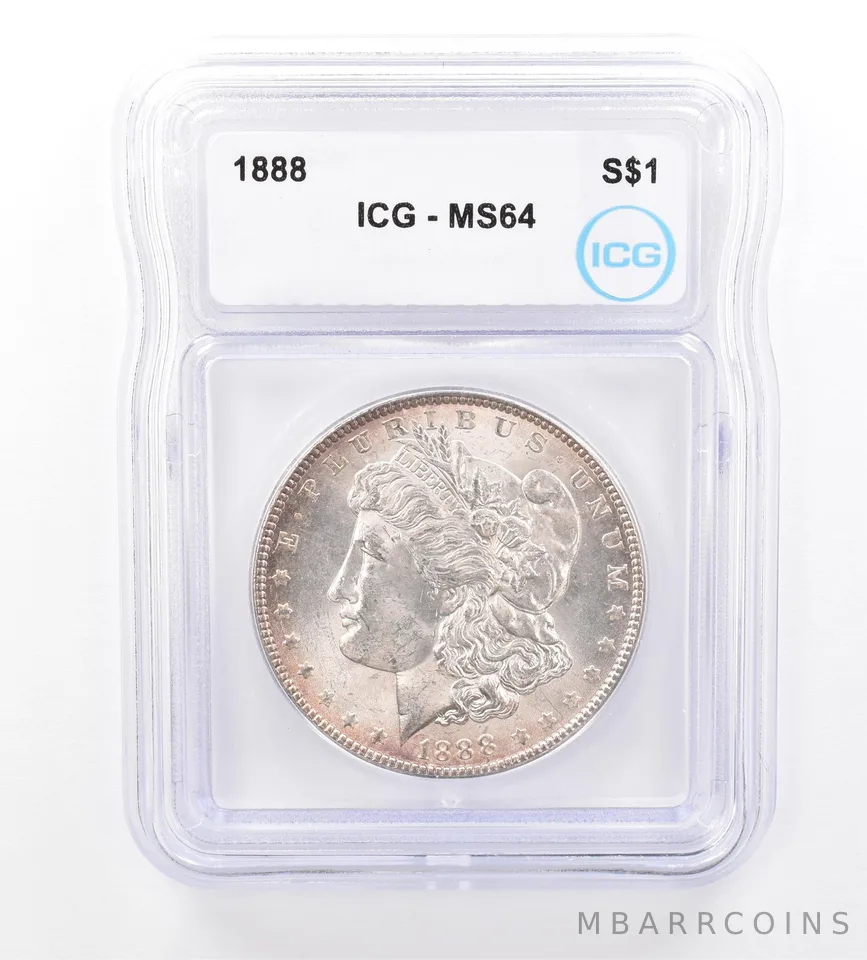 1888 Morgan Silver Dollar MS64 ICG Beautiful Tone *1713