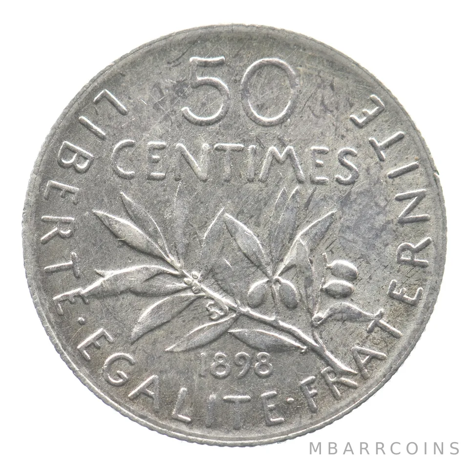 1898 France 50 Centimes a6452