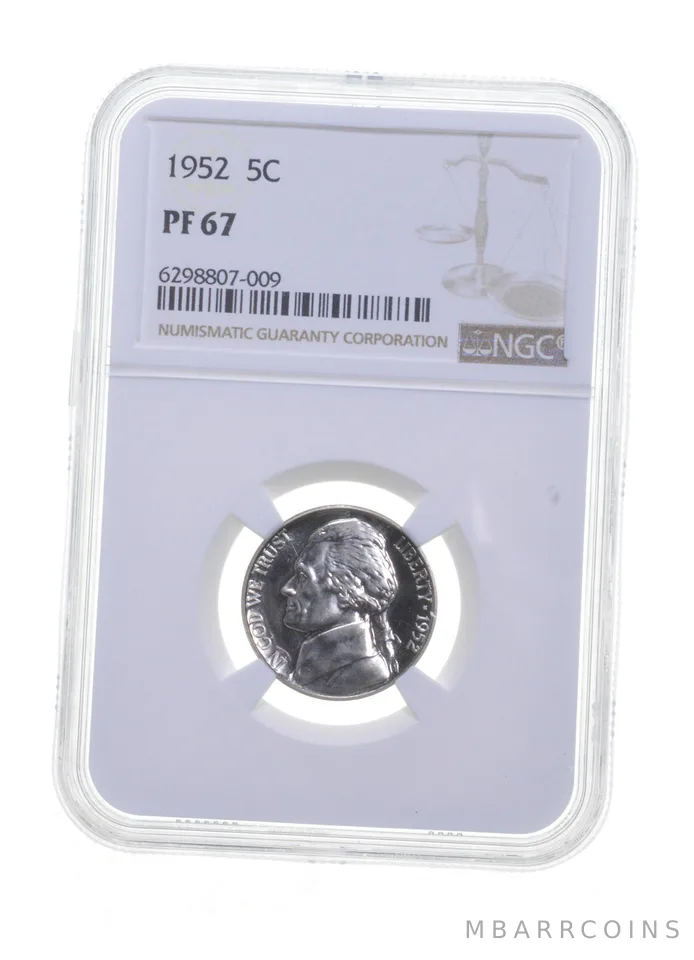 PF67 1952 Jefferson Nickel - Graded NGC *6093