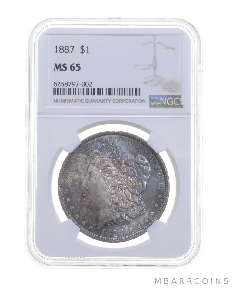 MS65 1887 Morgan Silver Dollar - Graded NGC *4687