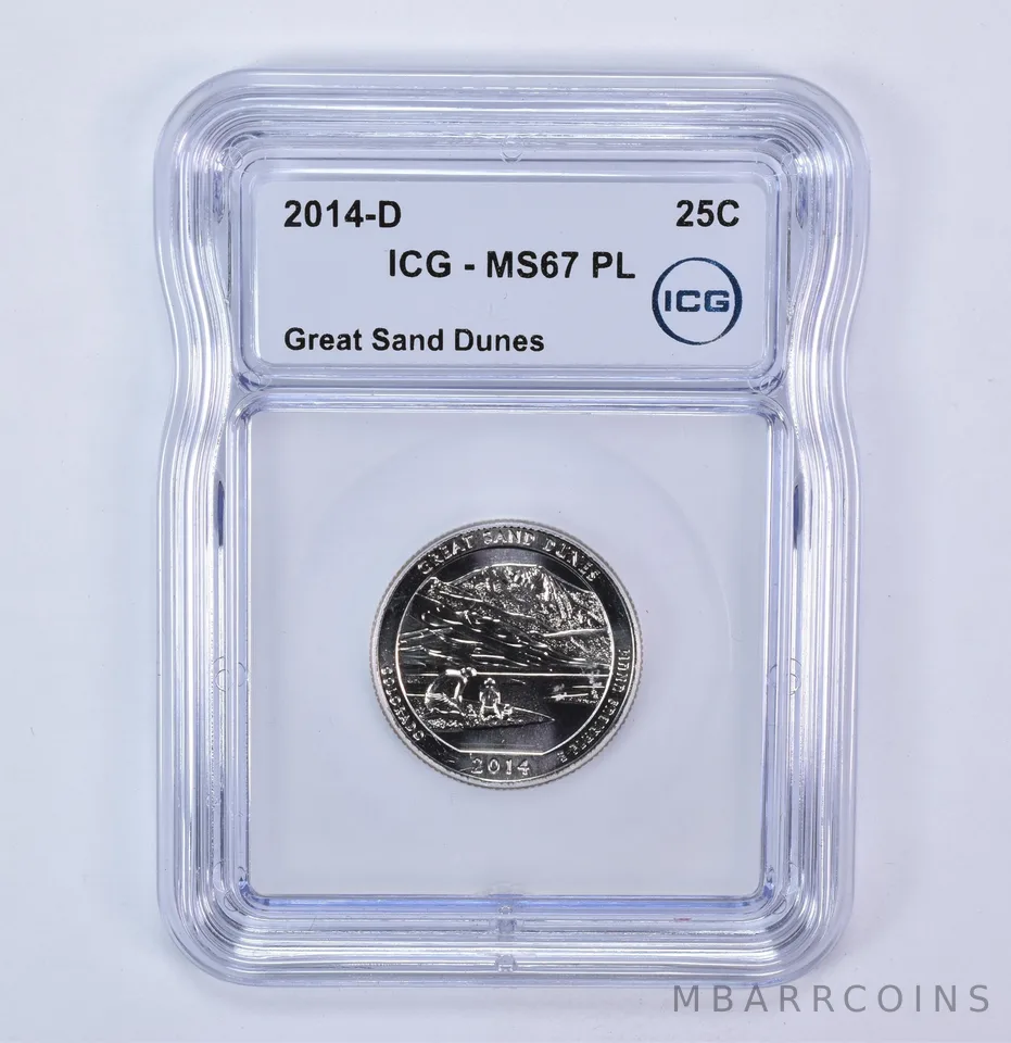 2014-D Washington Quarter ATB Great Sand Dunes MS67 PL ICG