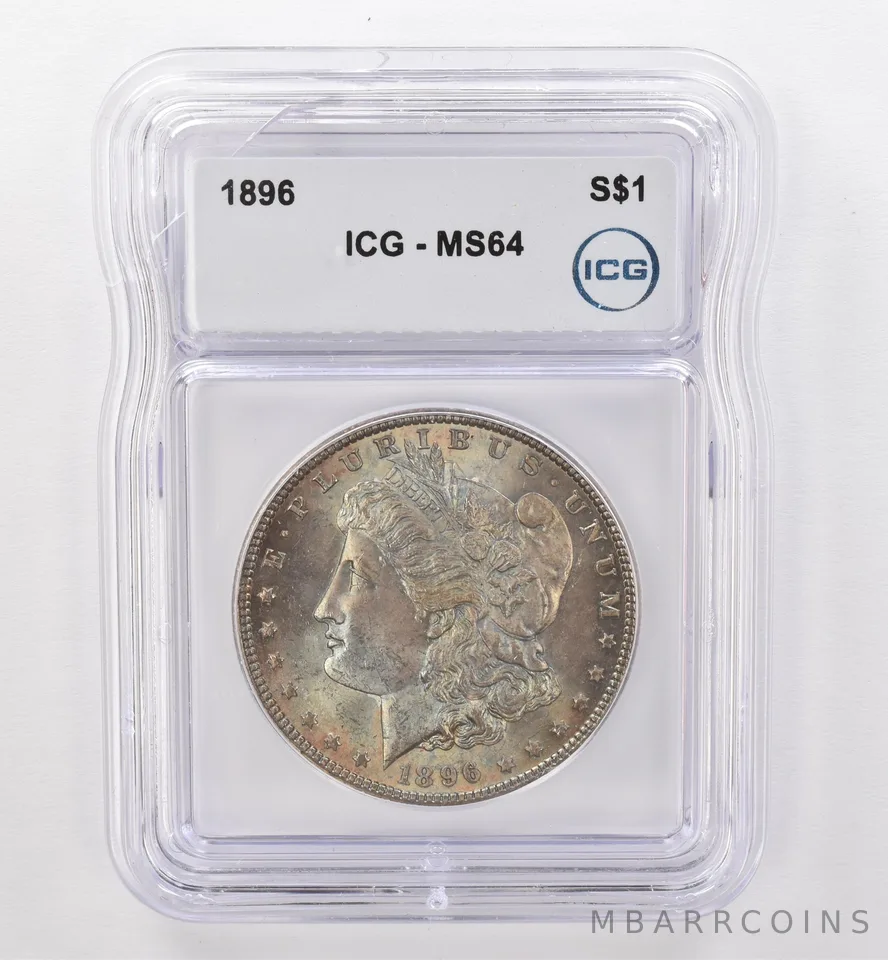 1896 Morgan Silver Dollar MS64 ICG Beautiful Tone a9512