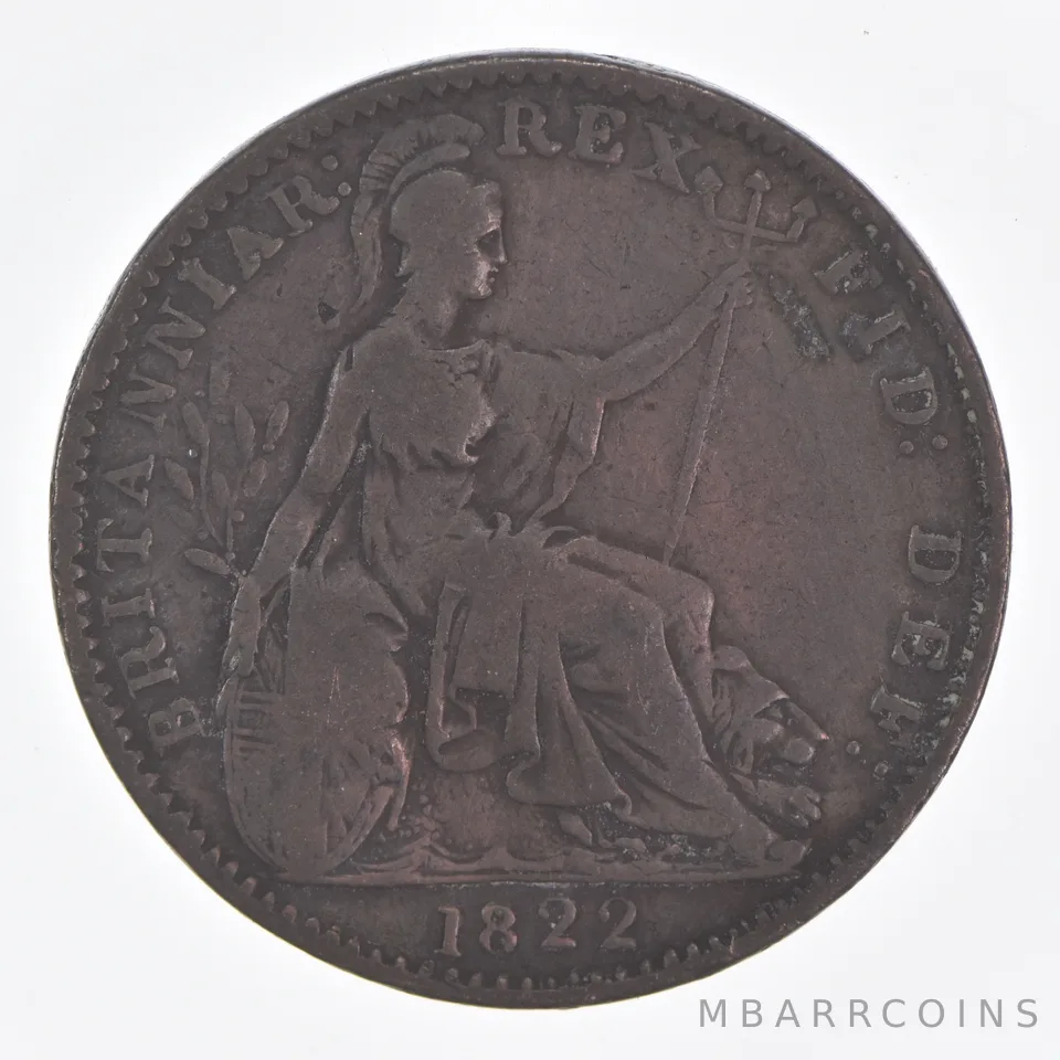 Better Date - 1822 United Kingdom 1 Farthing World Coin *046