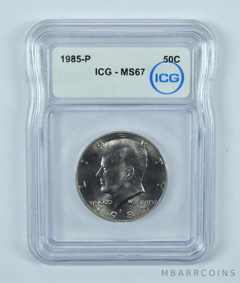 1985-P Kennedy Half Dollar MS67 ICG