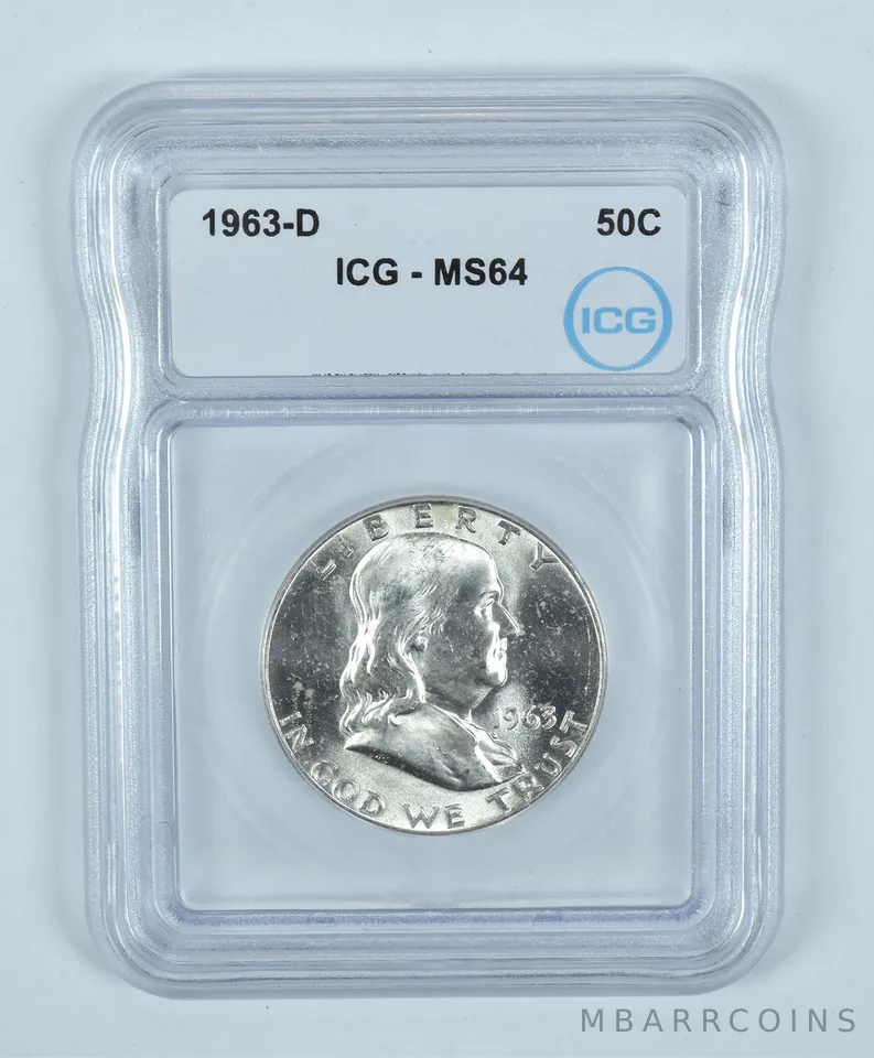 1963-D Franklin Half Dollar MS64 ICG