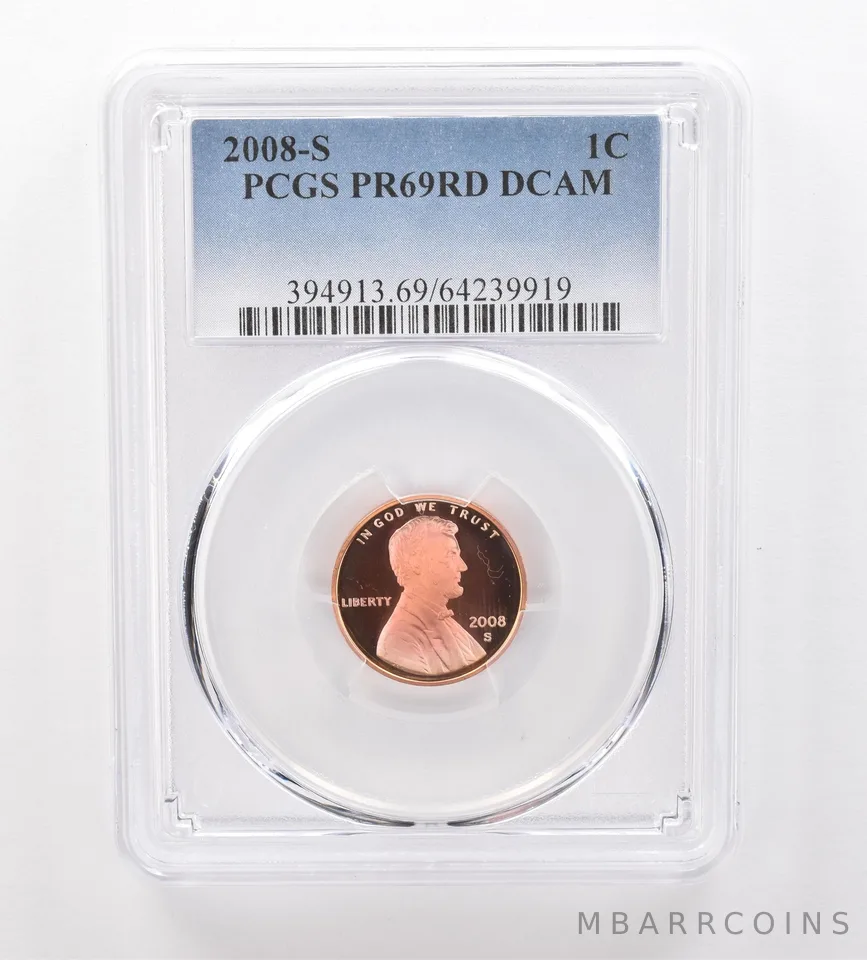 2008-S Lincoln Memorial Cent PR69 RD DCAM PCGS Beautiful Tone *2105