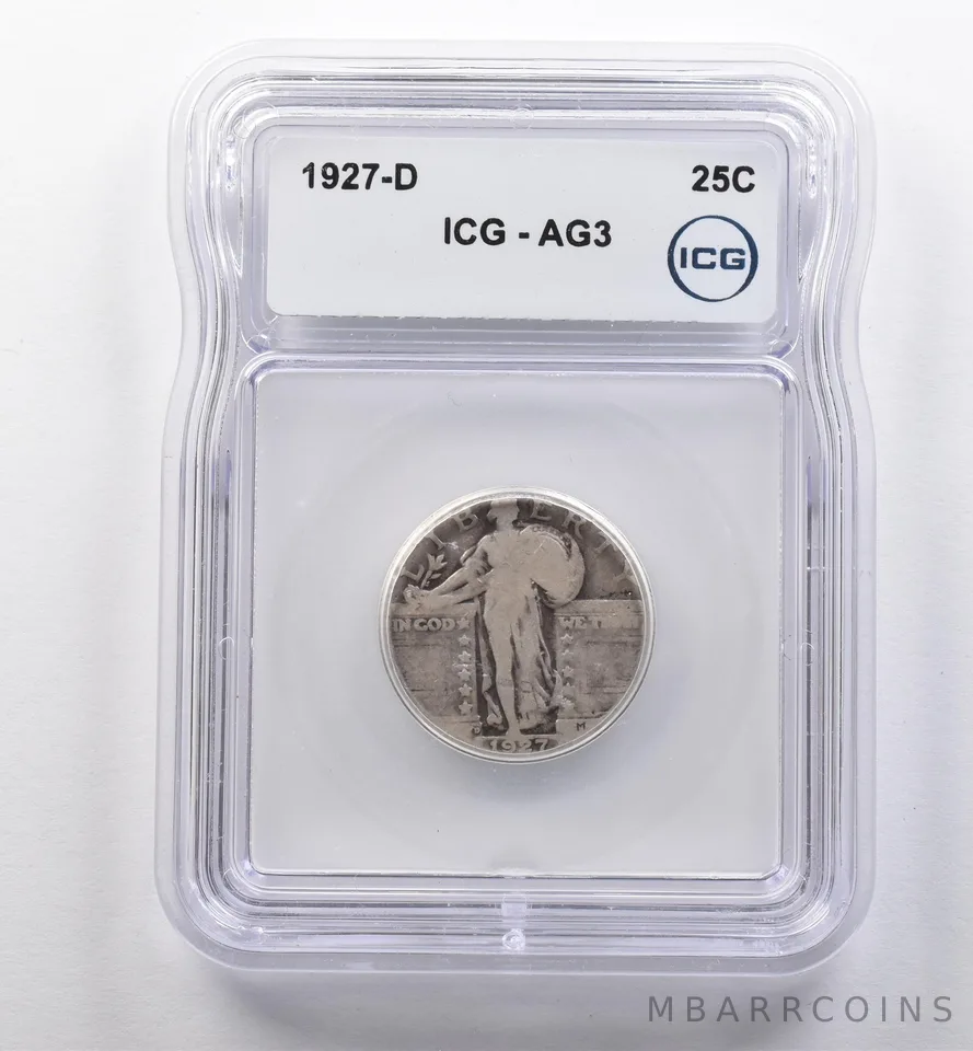 1927-D Standing Liberty Quarter AG3 ICG Lowball *2236