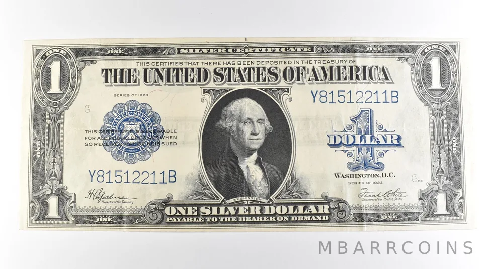 1923 $1 Silver Certificate Large Note Blue Seal *3973