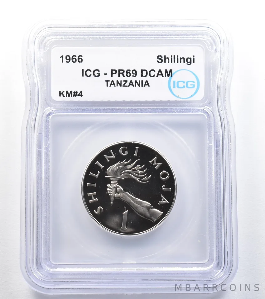 1966 Tanzania Shilingi KM#4 PR69 DCAM ICG *8021