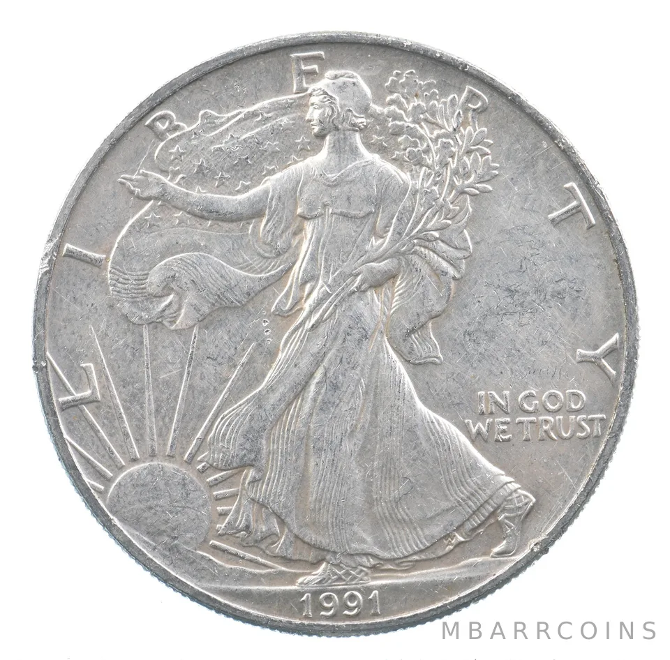 Better Date 1991 American Silver Eagle 1 Troy Oz .999 Fine Silver *845