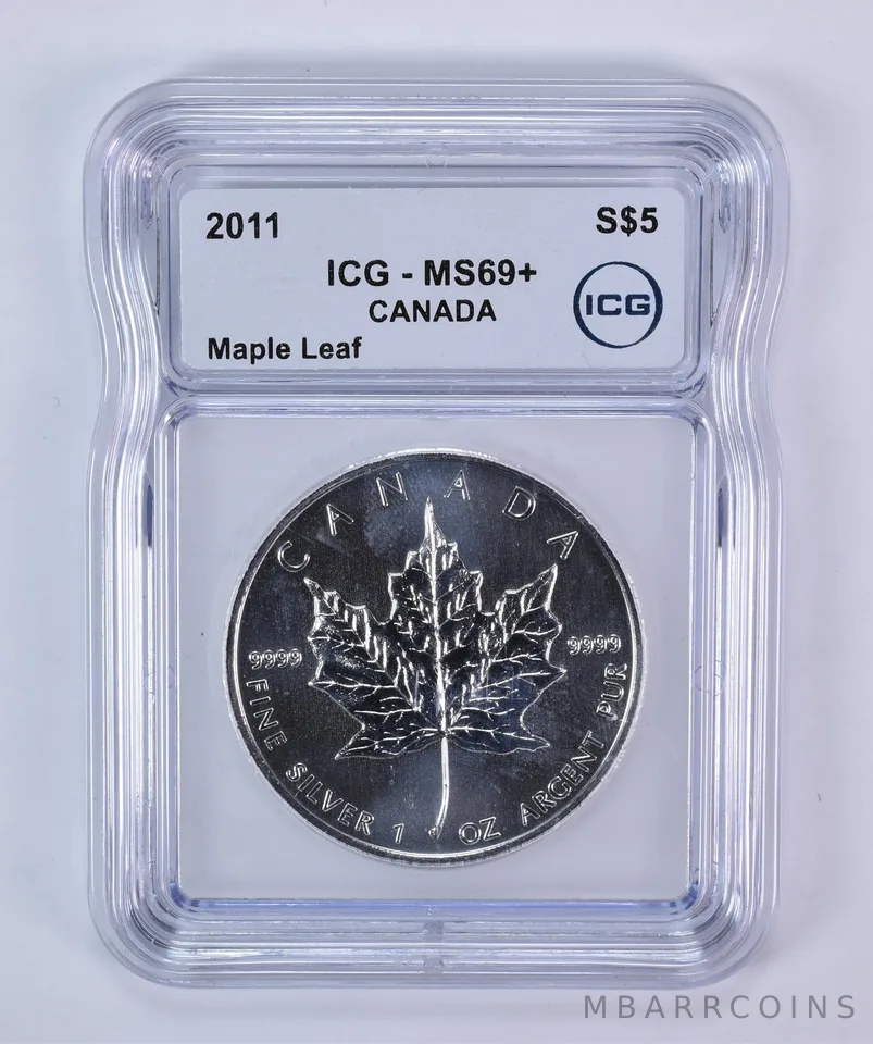 2011 Canada 5 Dollars Silver Maple Leaf MS69+ ICG