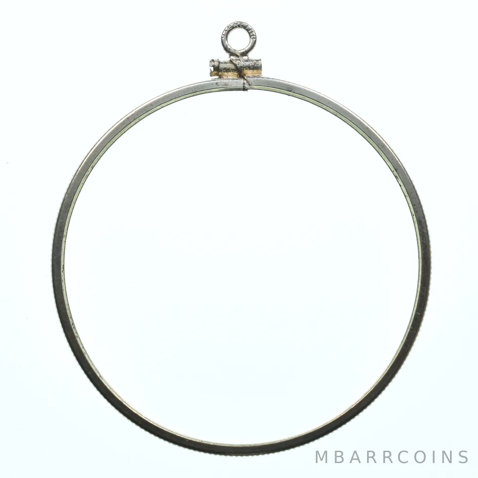 Sterling Silver 40 MM Coin Bezel Pendant Frame Edge a2407