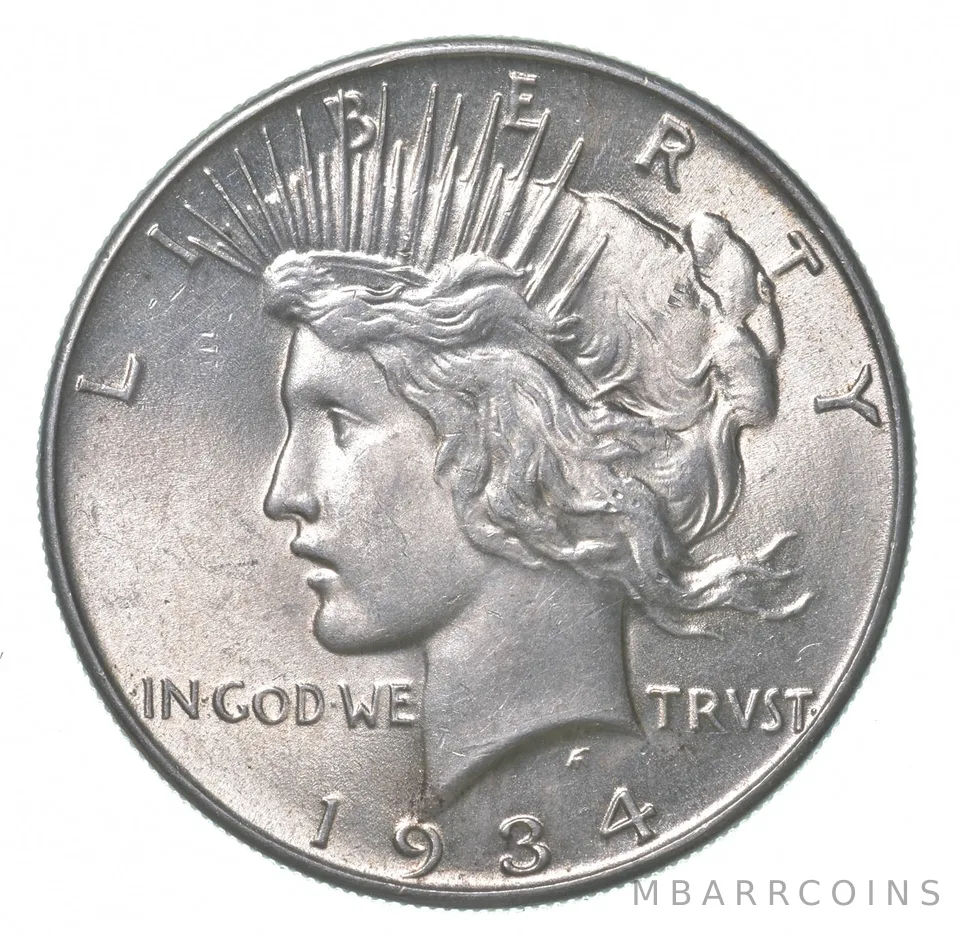 1934 Peace Silver Dollar a4381