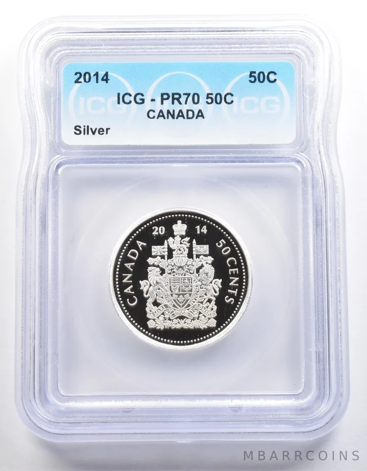 2014 Canada 50 Cents Silver PR70 ICG *3957