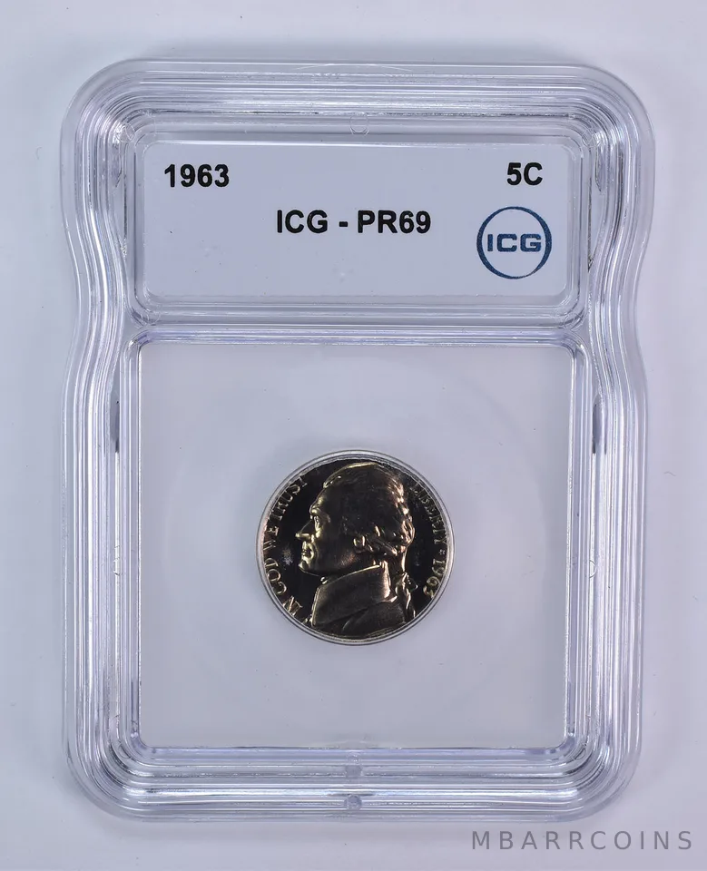 1963 Jefferson Nickel PR69 ICG