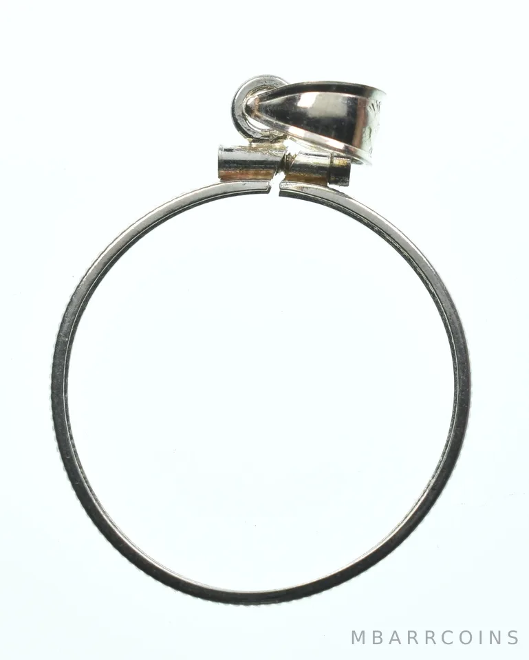 Sterling SIlver 24 MM 25 Cent Canada Coin Bezel Pendant Frame Edge *2345