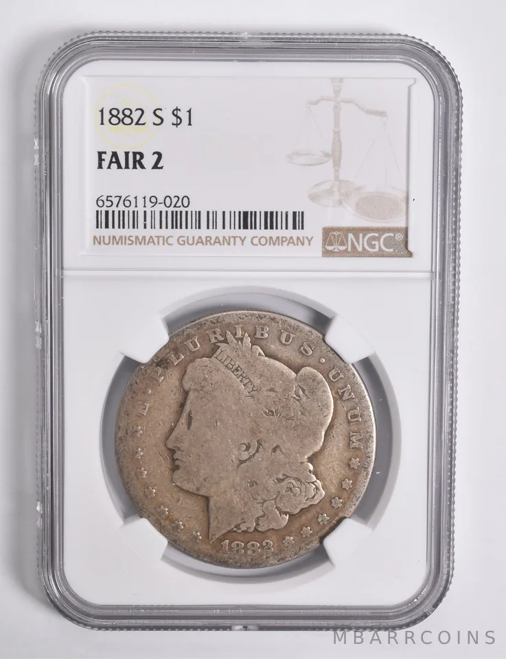 FAIR 2 1882-S Morgan Silver Dollar NGC Lowball Low Ball a4566