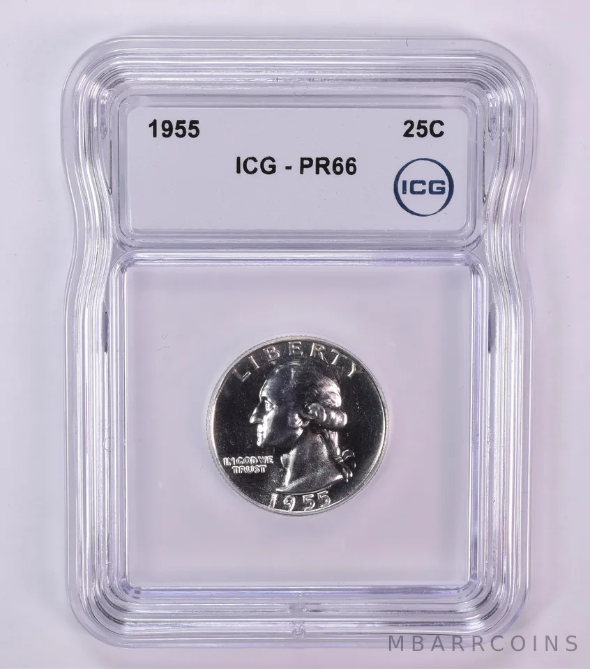 1955 Washington Quarter PR66 ICG