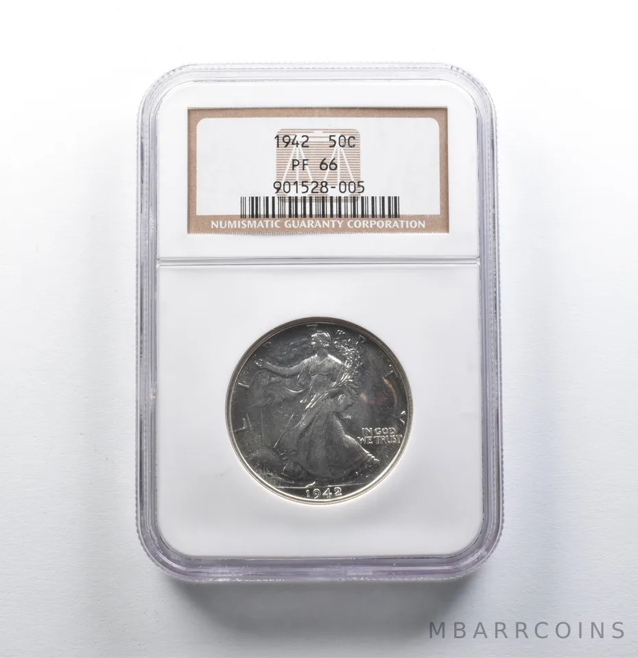 PF66 1942 Walking Liberty Half Dollar NGC a2783