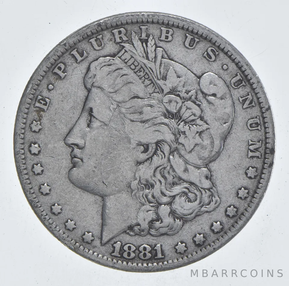 Early - 1881 Morgan Silver Dollar - 90% US Coin *856