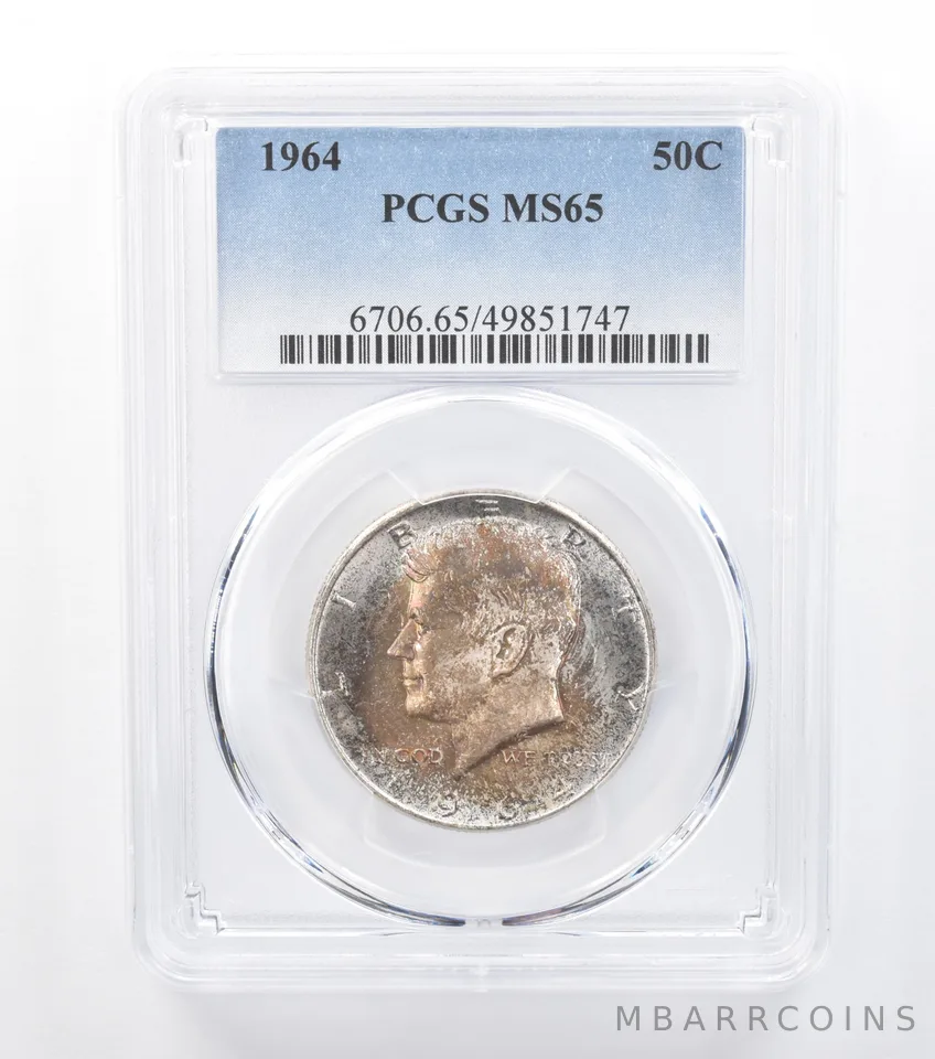 1964 Kennedy Half Dollar MS65 PCGS Beautiful Tone *7776