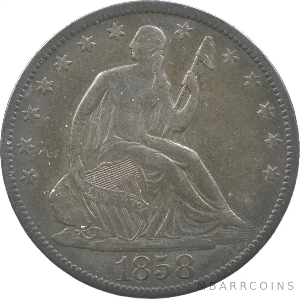 1858-O Seated Liberty Half Dollar *6933