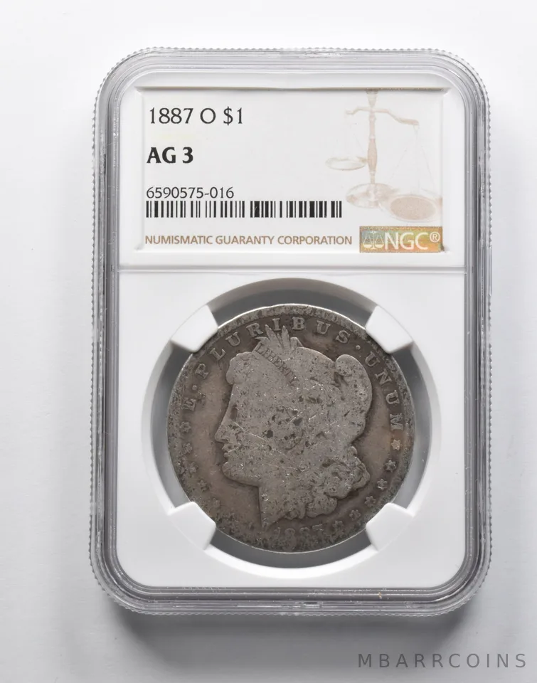 AG3 1887-O Morgan Silver Dollar NGC Lowball Low Ball Pocket Piece *9118