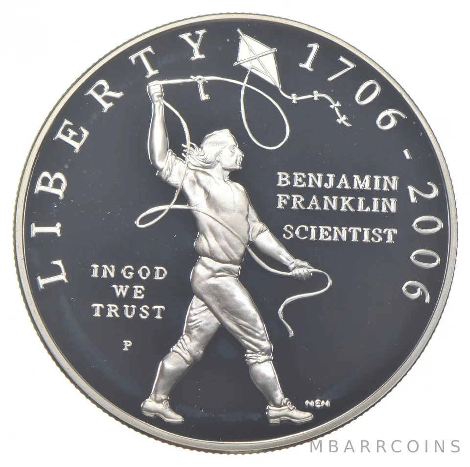 2006-P Proof Ben Franklin Scientist Commemorative Silver Dollar $1