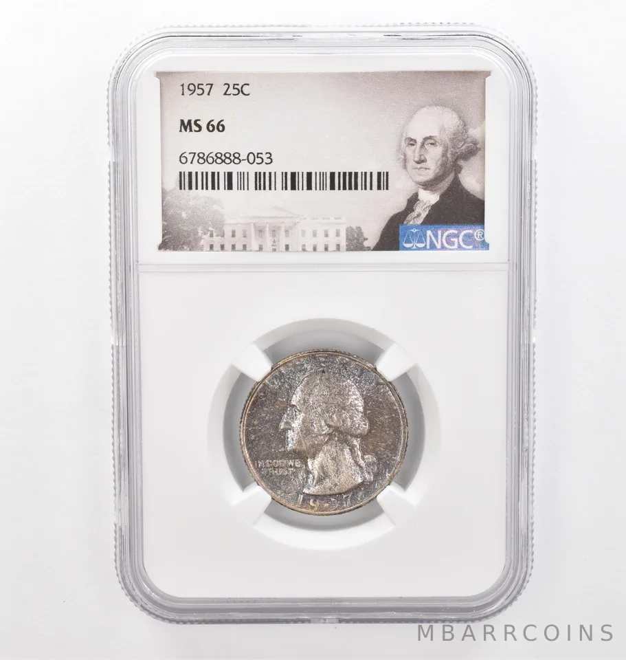 1957 Washington Quarter MS66 NGC Beautiful Tone *2311