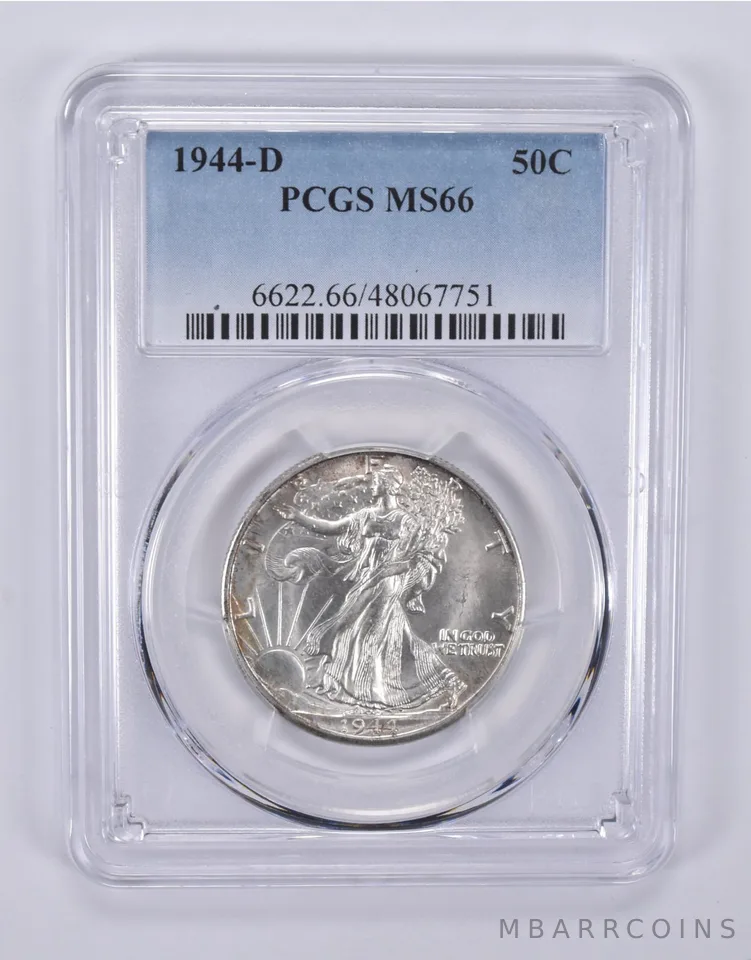 1944-D Walking Liberty Half Dollar MS66 PCGS a9221