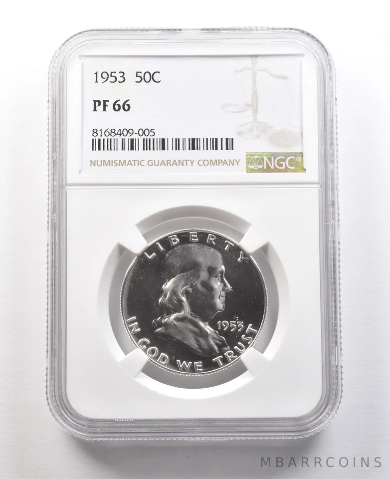 1953 Franklin Half Dollar PF66 NGC Great Contrast *8943