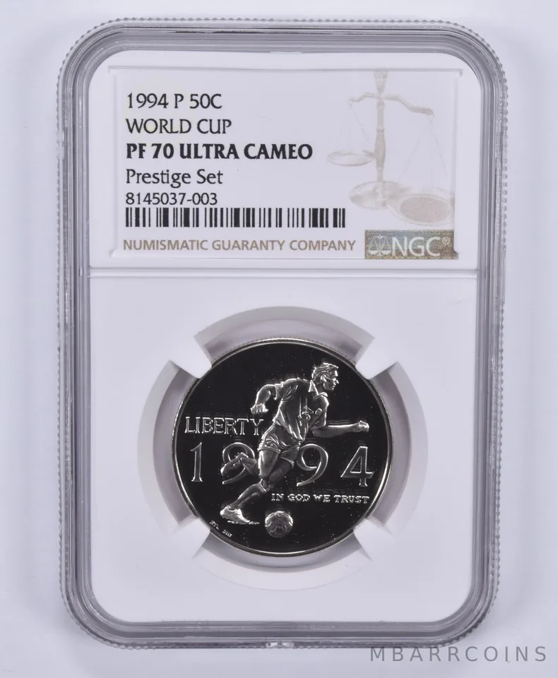 1994-P World Cup Soccer Commemorative Half Dollar Prestige Set PF70 NGC