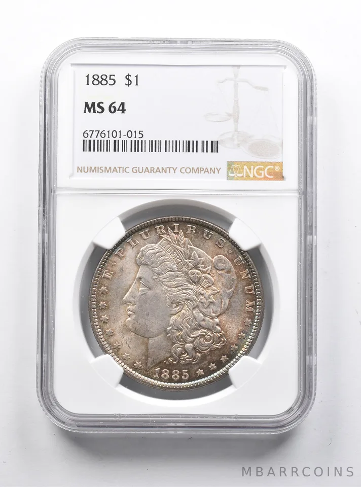 MS64 1885 Morgan Silver Dollar NGC a1198