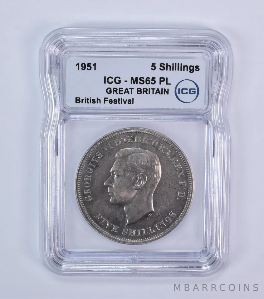 1951 Great Britain 5 Shillings British Festival MS65 PL ICG *7952