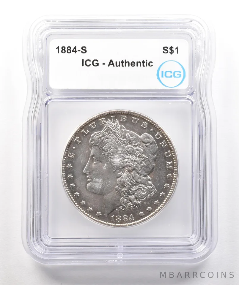 1884-S Morgan Silver Dollar Authentic ICG a4253