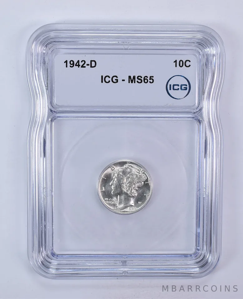1942-D Mercury Dime MS65 ICG