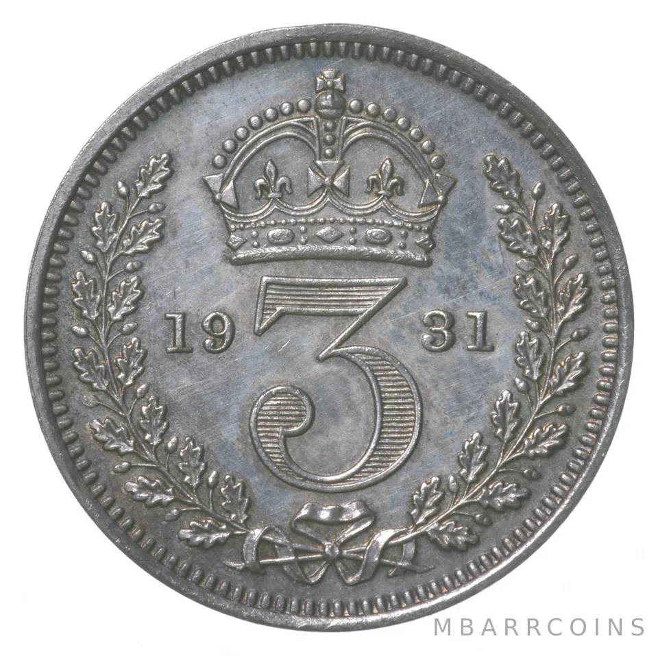 1931 Great Britain 3 Pence Maundy a8420