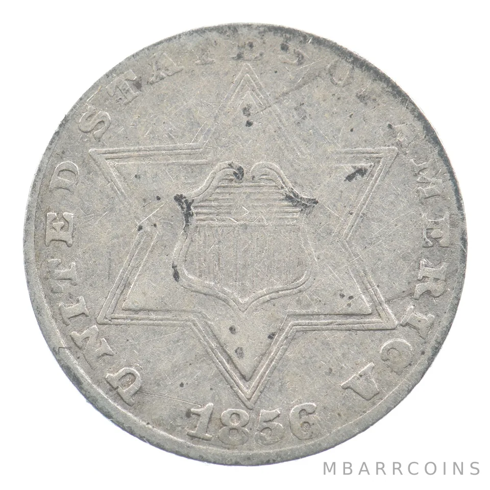 1856 Three Cent Trime Silver *6328