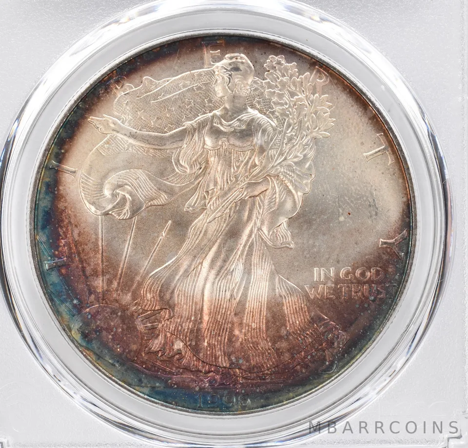 1996 American Silver Eagle MS68 PCGS Beautiful Tone *1269