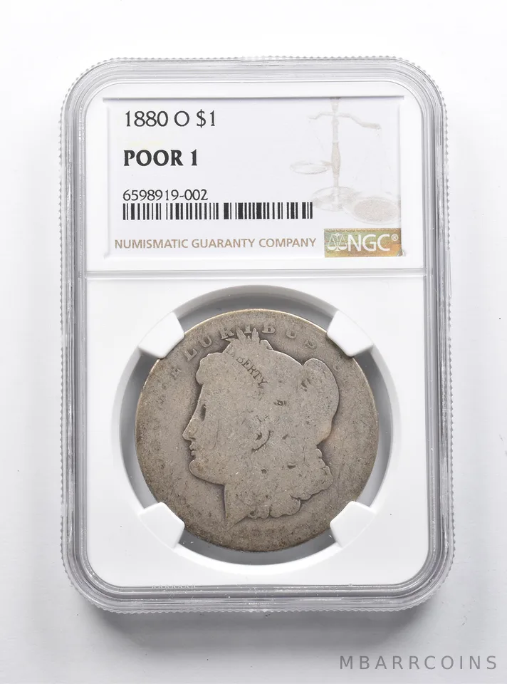 POOR 1 1880-O Morgan Silver Dollar NGC Lowball Pocket Piece *1164