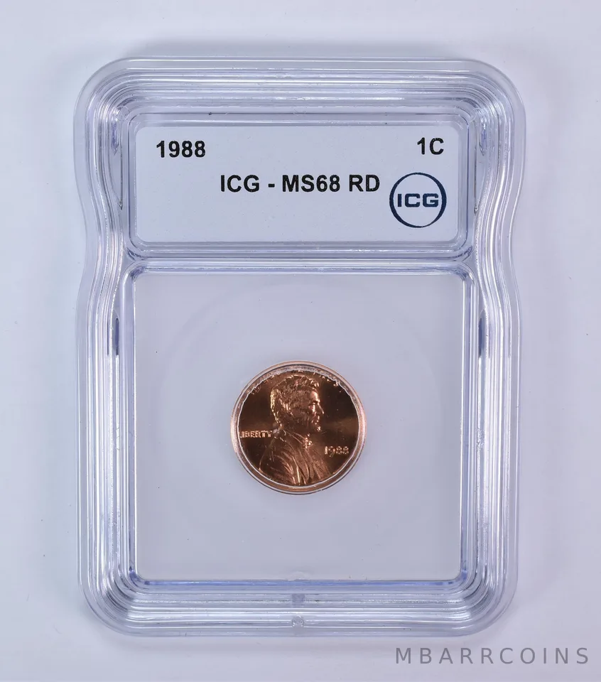1988 Lincoln Memorial Cent MS68 RD ICG