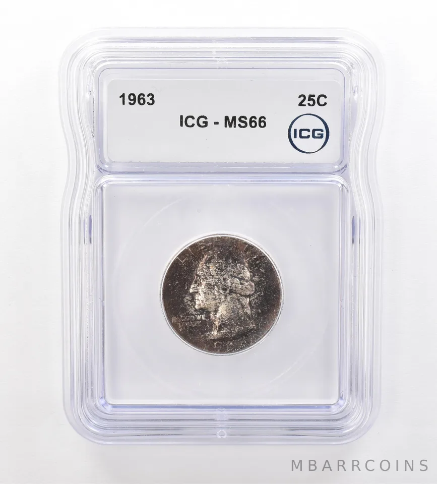 1963 Washington Quarter MS66 ICG Beautiful Tone *7514