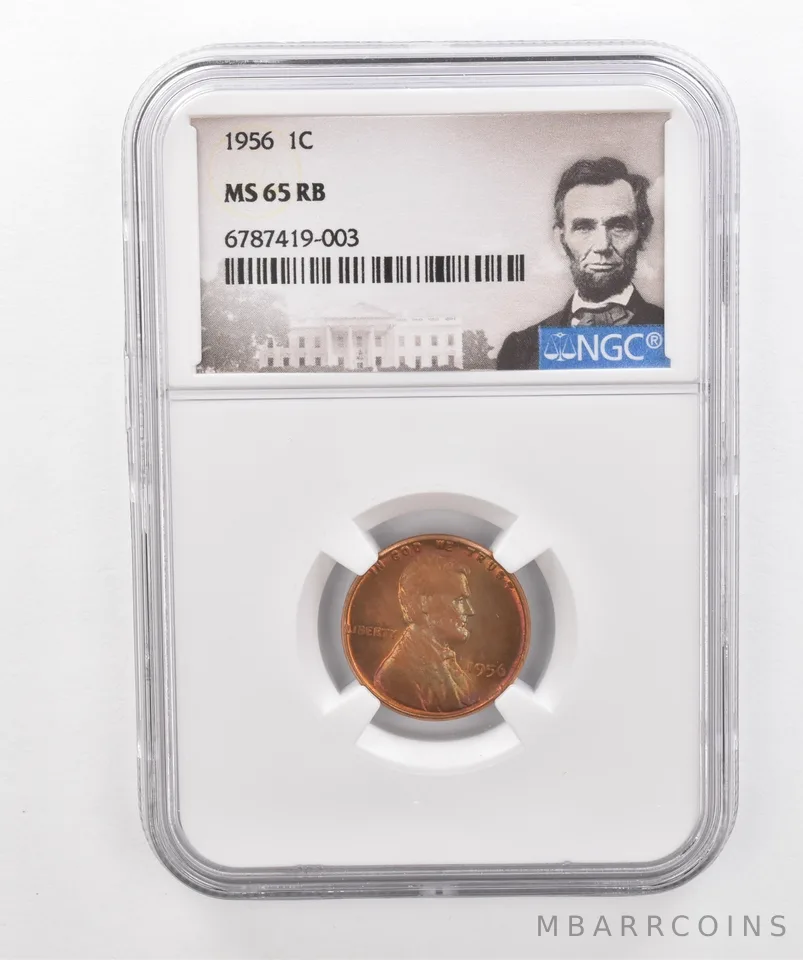 1956 Lincoln Wheat Cent MS65 RB NGC Beautiful Tone *2950