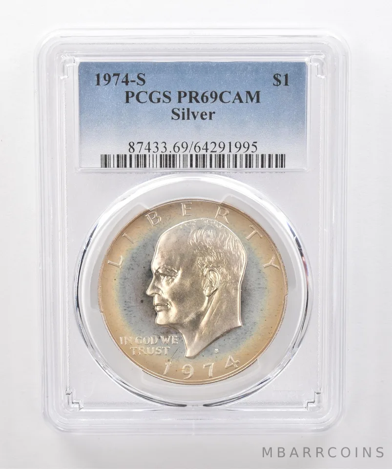 1974-S Eisenhower $1 Silver PR69 CAM PCGS Beautiful Tone *1954