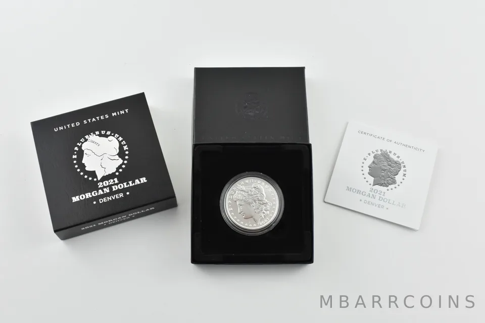 2021-D Morgan Silver Dollar - Denver COIN in OGP w/ COA