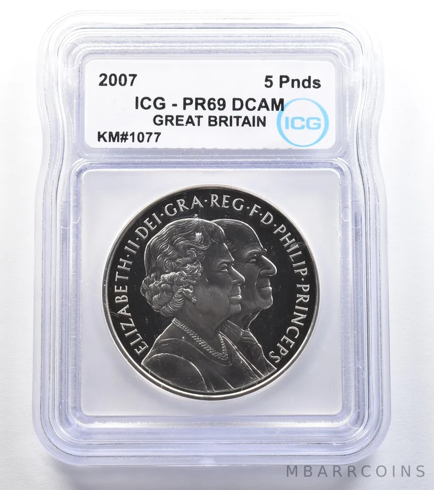 2007 Great Britain 5 Pounds KM#1077 PR69 DCAM ICG *7839