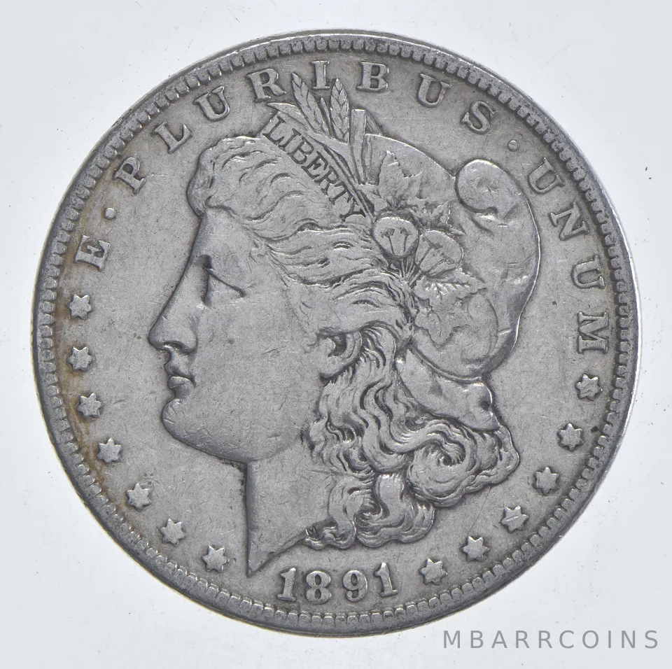 Early - 1891 Morgan Silver Dollar - 90% US Coin *907